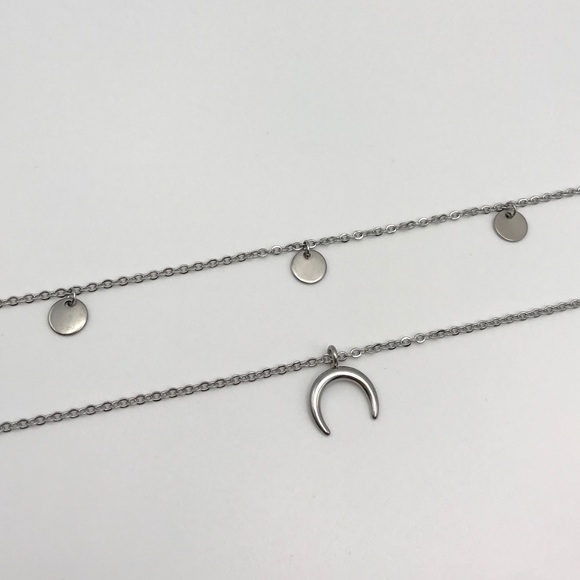 Moon 🌙 Layered Necklace | Stainless Steel - Picture 4 of 5